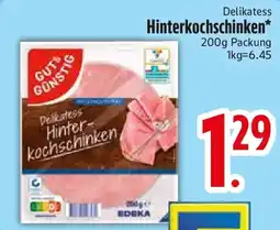 Edeka Delikatess Hinterkochschinken Angebot