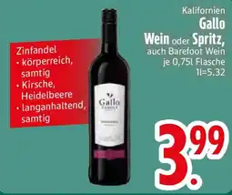 Edeka Kalifornien Gallo Wein oder Spritz Angebot