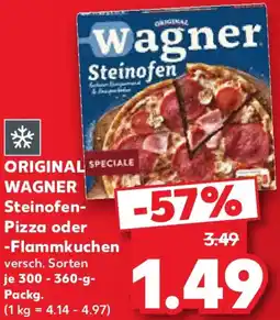 Kaufland ORIGINAL WAGNER Steinofen Pizza oder Flammkuchen Angebot