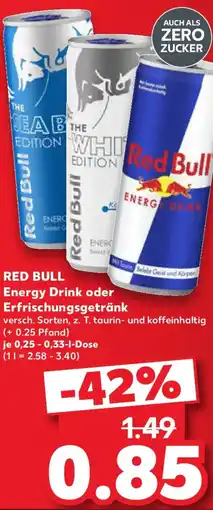 Kaufland RED BULL Energy Drink oder Erfrischungsgetränk Angebot