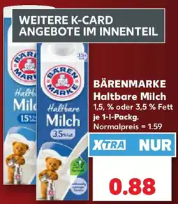 Kaufland BÄRENMARKE Haltbare Milch Angebot
