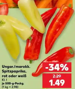 Kaufland Ungar./marokk. Spitzpaprika, rot oder weiß Angebot