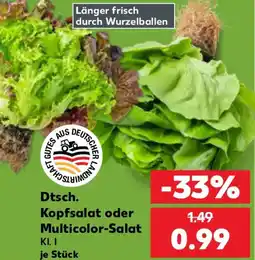 Kaufland Dtsch. Kopfsalat oder Multicolor-Salat Angebot
