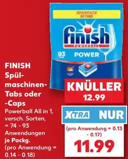 Kaufland FINISH Spülmaschinen Tabs oder Caps Angebot