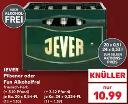 Kaufland JEVER Pilsener oder Fun Alkoholfrei Angebot