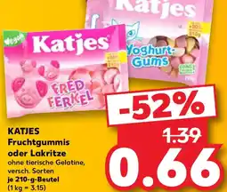 Kaufland KATJES Fruchtgummis oder Lakritze Angebot