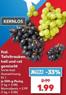 Kaufland Ital. Tafeltrauben, hell und rot gemischt Angebot