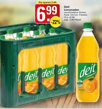 WEZ Deit Limonaden 12x1L Angebot