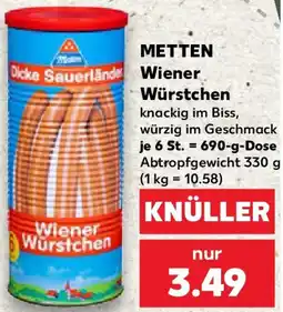 Kaufland METTEN Wiener Würstchen Angebot