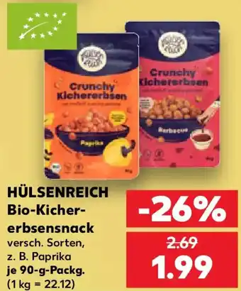 Kaufland HÜLSENREICH Bio-Kichererbsensnack Angebot
