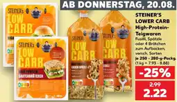 Kaufland STEINER'S LOWER CARB High-Protein Teigwaren Angebot