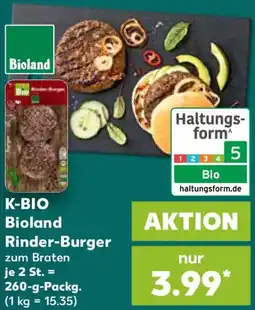 Kaufland K-BIO Bioland Rinder-Burger Angebot