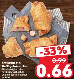 Kaufland Croissant mit Geflügelwürstchen Angebot