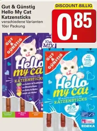 WEZ Gut & Günstig Hello my cat Katzensticks Angebot