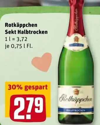 REWE Rotkäppchen Sekt Halbtrocken 0,75L Angebot