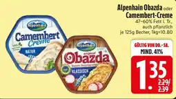 Edeka Alpenhain Obazda oder Camembert-Creme Angebot