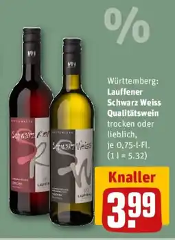 REWE Lauffener Schwarz Weiss Qualitätswein Angebot