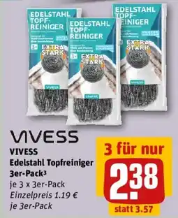 REWE VIVESS Edelstahl Topfreiniger 3er-Pack3 Angebot
