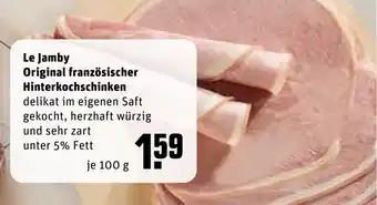 REWE Le Jamby Original französischer Hinterkochschinken 100g Angebot