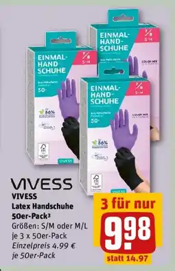 REWE VIVESS Latex Handschuhe 50er-Pack Angebot