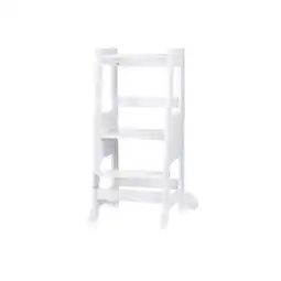 Netto Marken-Discount Chipolino Kinder Lernturm Stehhilfe Holz Tritthocker Trittstufe höhenverstellbar weiß Angebot
