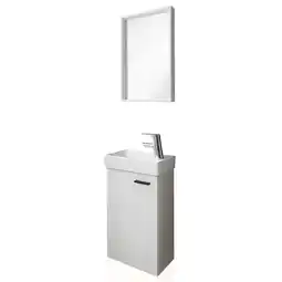 Netto Marken-Discount Gäste WC Badmöbel Set Waschbecken mit Unterschrank inkl. Armatur klein Weiß Angebot