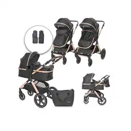 Netto Marken-Discount Lorelli Kinderwagen 2 in 1 Viola mit Adaptern, umbaubarer Sportsitz, bis 22 kg schwarz Angebot