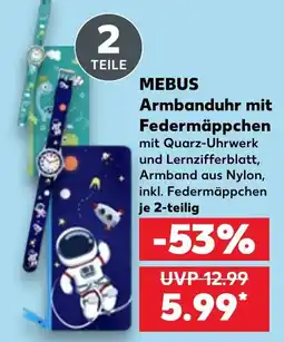 Kaufland MEBUS Armbanduhr mit Federmäppchen Angebot