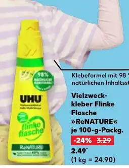 Kaufland UHU Vielzweckkleber flinke Flasche »ReNATURE« Angebot
