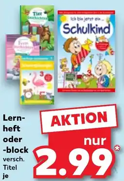 Kaufland Lernheft oder -block Angebot