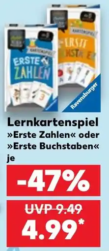 Kaufland Lernkartenspiel »Erste Zahlen« oder »Erste Buchstaben« Ravensburger Angebot
