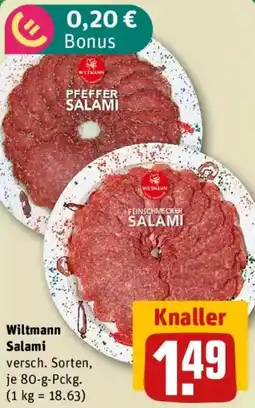 REWE Wiltmann Salami Angebot