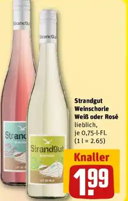 REWE Strandgut Weinschorle Weiß oder Rosé Angebot