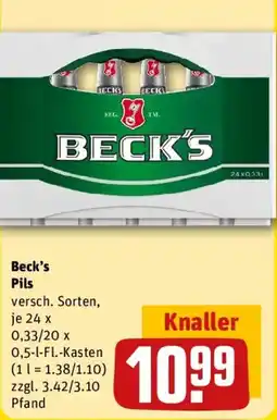 REWE Beck's Pils Angebot