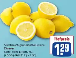 REWE Zitronen Angebot
