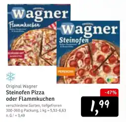 KONSUM Original Wagner Steinofen Pizza oder Flammkuchen Angebot
