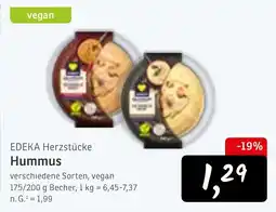KONSUM EDEKA Herzstücke Hummus Angebot