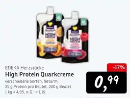 KONSUM EDEKA Herzstücke High Protein Quarkcreme Angebot