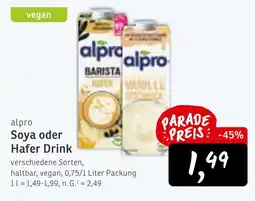 KONSUM alpro Soya oder Hafer Drink Angebot