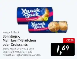 KONSUM Knack & Back Sonntags-, Mehrkorn*-Brötchen oder Croissants Angebot