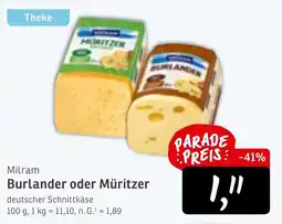 KONSUM Milram Burlander oder Müritzer Angebot