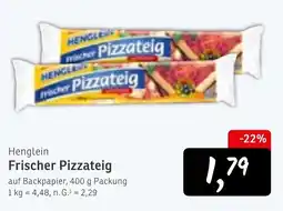 KONSUM Henglein Frischer Pizzateig Angebot