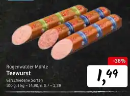 KONSUM Rügenwalder Mühle Teewurst Angebot