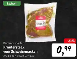KONSUM Dürrröhrsдорfer Kräutersteak vom Schweinenacken Angebot