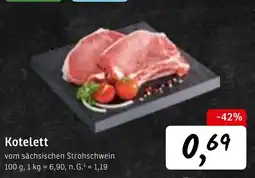 KONSUM Kotelett vom sächsischen Strohschwein Angebot