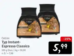 KONSUM Cellini Typ Instant-Espresso Classico Angebot