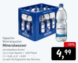 KONSUM Oppacher Mineralquellen Mineralwasser Angebot