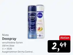 KONSUM Nivea Deospray Angebot