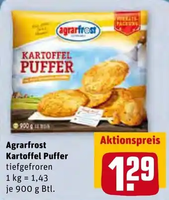 REWE Agrarfrost Kartoffel Puffer 900g Btl. Angebot