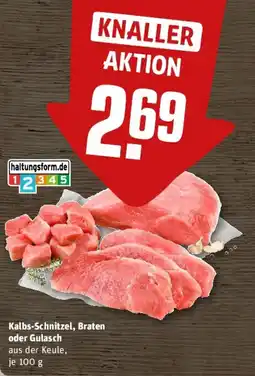 REWE Kalbs-Schnitzel, Braten oder Gulasch Angebot